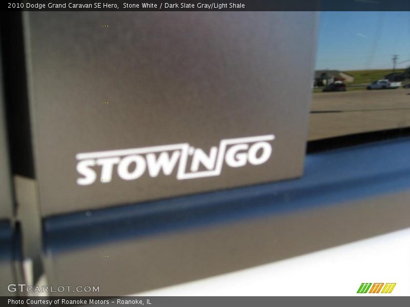 Stone White / Dark Slate Gray/Light Shale 2010 Dodge Grand Caravan SE Hero
