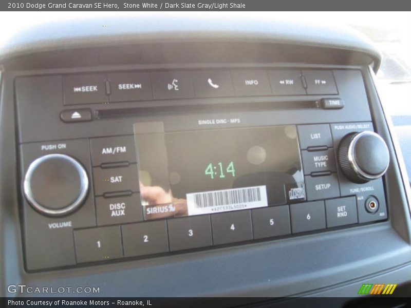 Stone White / Dark Slate Gray/Light Shale 2010 Dodge Grand Caravan SE Hero