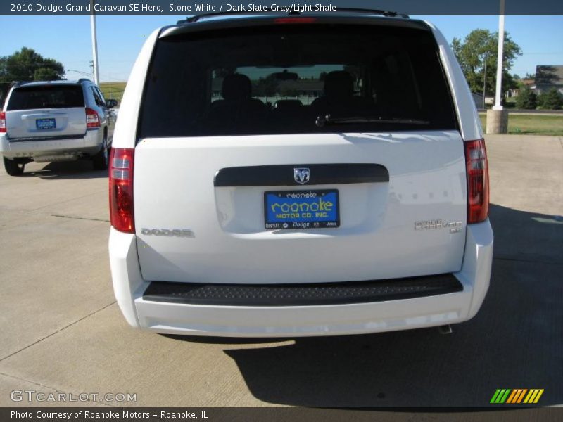 Stone White / Dark Slate Gray/Light Shale 2010 Dodge Grand Caravan SE Hero