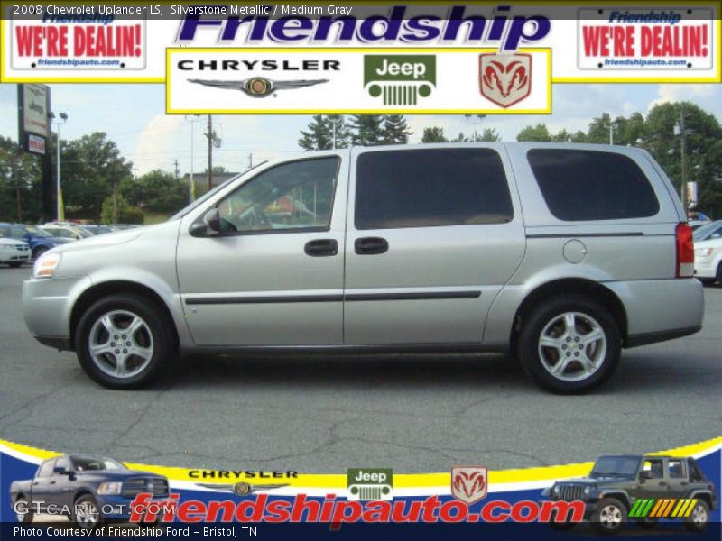 Silverstone Metallic / Medium Gray 2008 Chevrolet Uplander LS