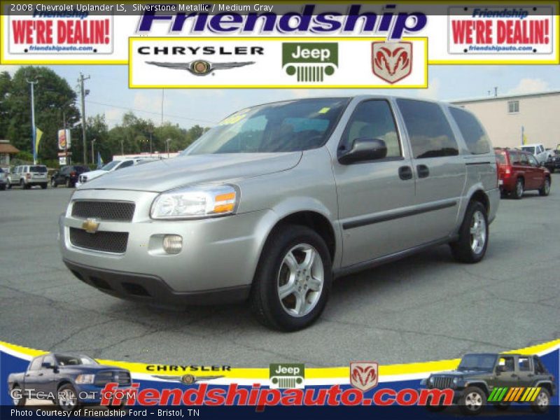 Silverstone Metallic / Medium Gray 2008 Chevrolet Uplander LS