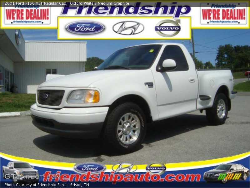Oxford White / Medium Graphite 2001 Ford F150 XLT Regular Cab