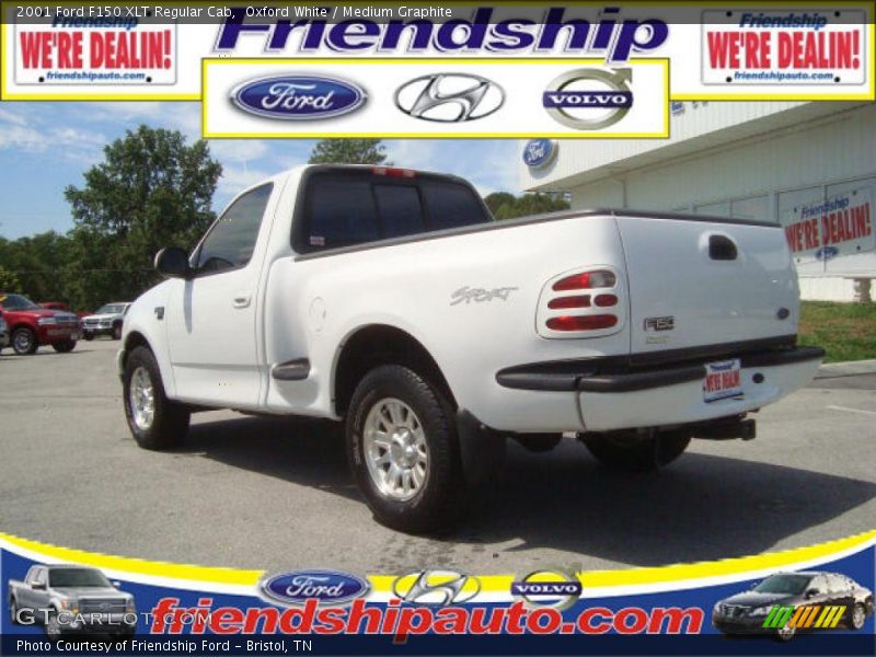 Oxford White / Medium Graphite 2001 Ford F150 XLT Regular Cab