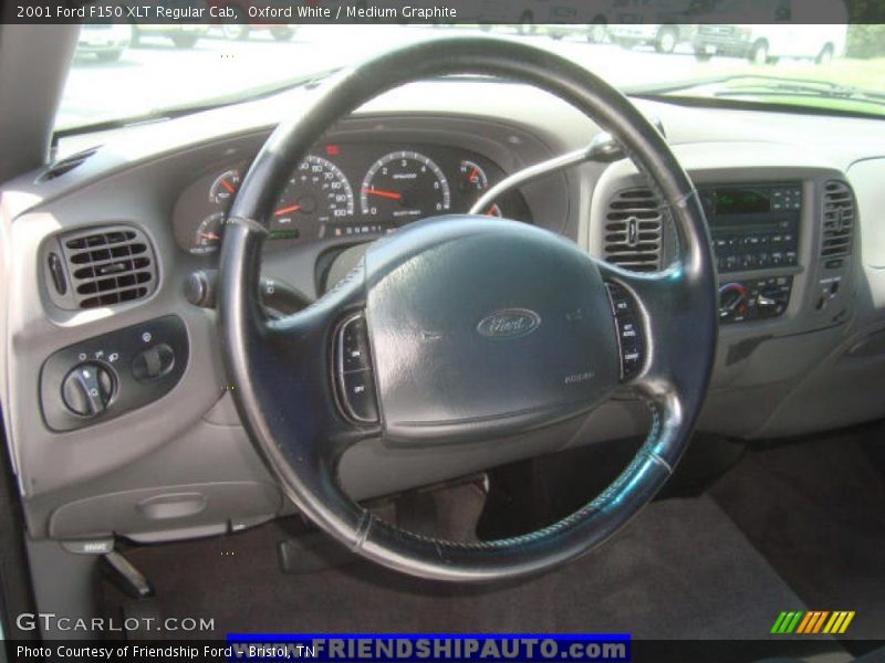Oxford White / Medium Graphite 2001 Ford F150 XLT Regular Cab