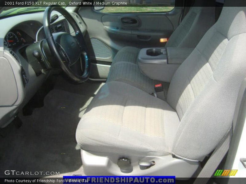 Oxford White / Medium Graphite 2001 Ford F150 XLT Regular Cab