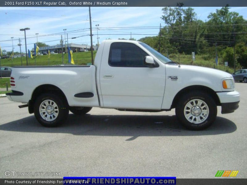 Oxford White / Medium Graphite 2001 Ford F150 XLT Regular Cab