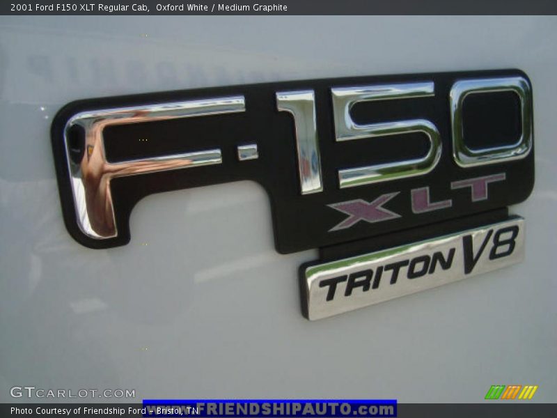 Oxford White / Medium Graphite 2001 Ford F150 XLT Regular Cab