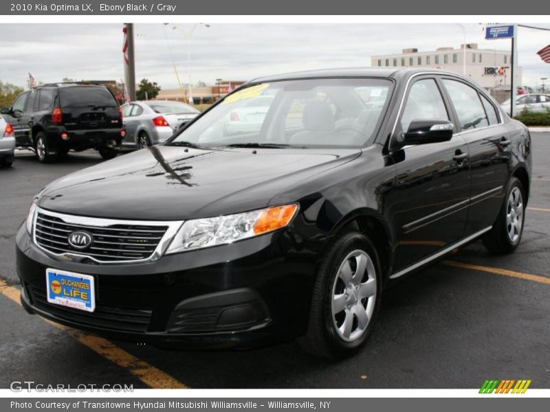 Ebony Black / Gray 2010 Kia Optima LX