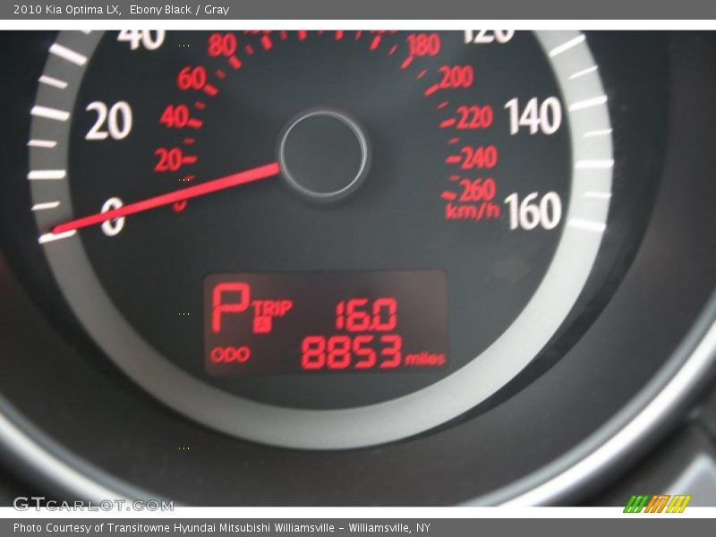 Ebony Black / Gray 2010 Kia Optima LX