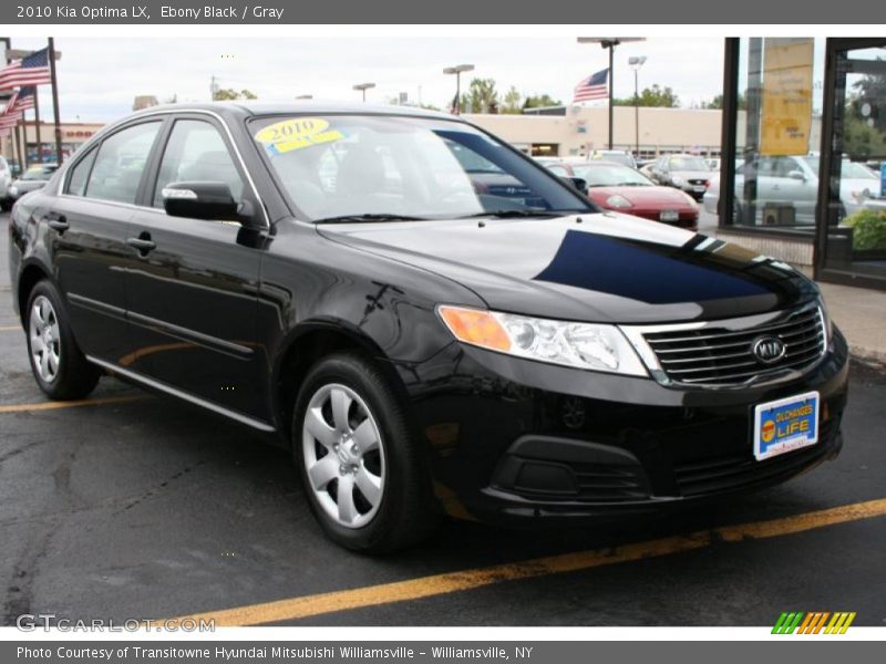 Ebony Black / Gray 2010 Kia Optima LX