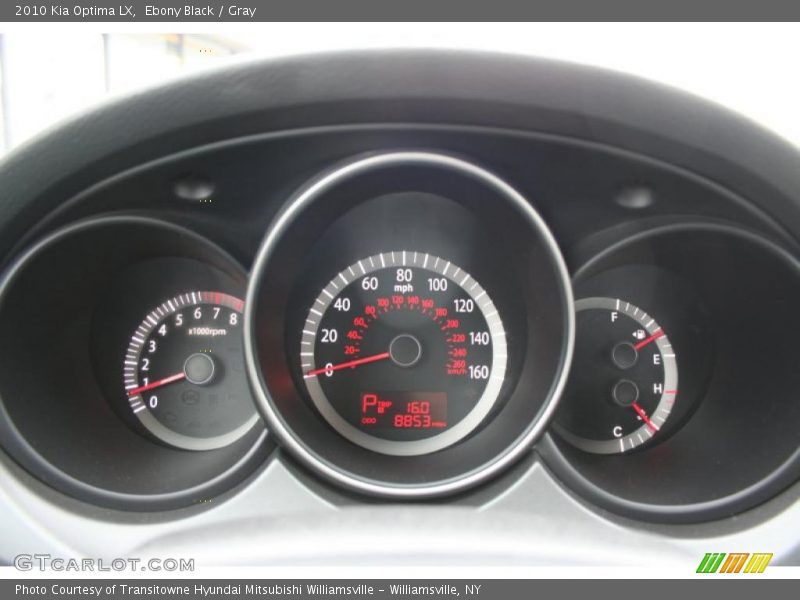 Ebony Black / Gray 2010 Kia Optima LX