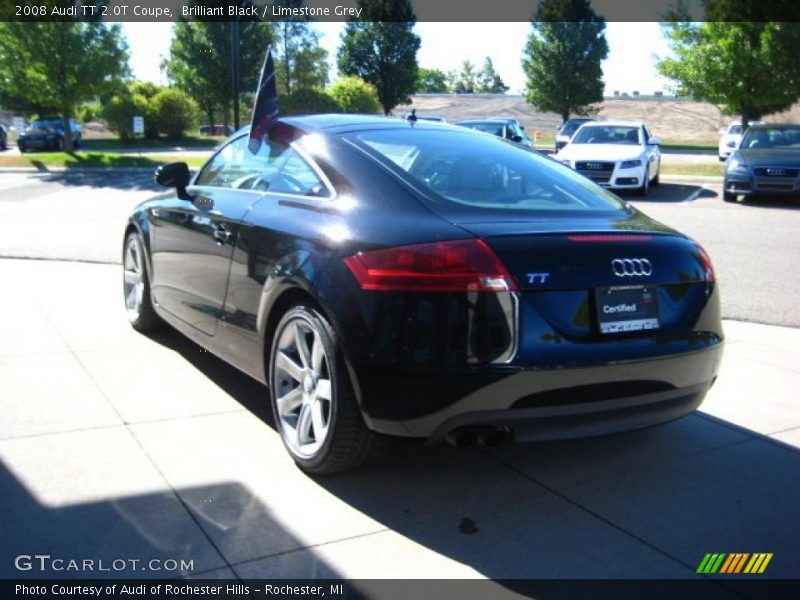 Brilliant Black / Limestone Grey 2008 Audi TT 2.0T Coupe