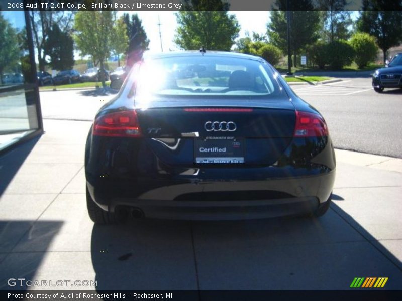 Brilliant Black / Limestone Grey 2008 Audi TT 2.0T Coupe