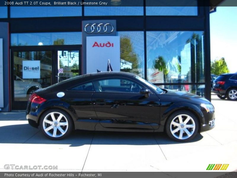 Brilliant Black / Limestone Grey 2008 Audi TT 2.0T Coupe