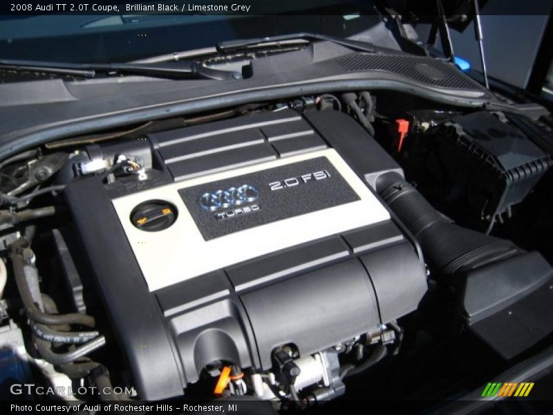 Brilliant Black / Limestone Grey 2008 Audi TT 2.0T Coupe