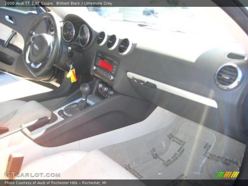Brilliant Black / Limestone Grey 2008 Audi TT 2.0T Coupe