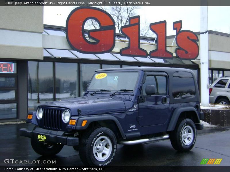 Midnight Blue Pearl / Dark Slate Gray 2006 Jeep Wrangler Sport 4x4 Right Hand Drive