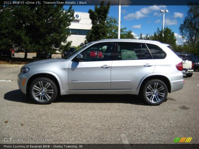 Titanium Silver Metallic / Black 2011 BMW X5 xDrive 35i