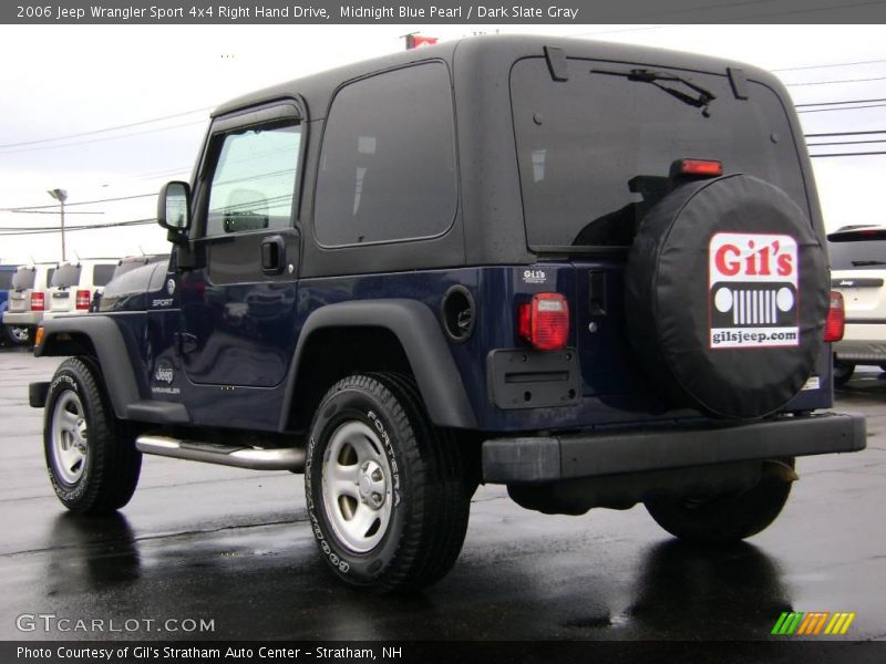 Midnight Blue Pearl / Dark Slate Gray 2006 Jeep Wrangler Sport 4x4 Right Hand Drive