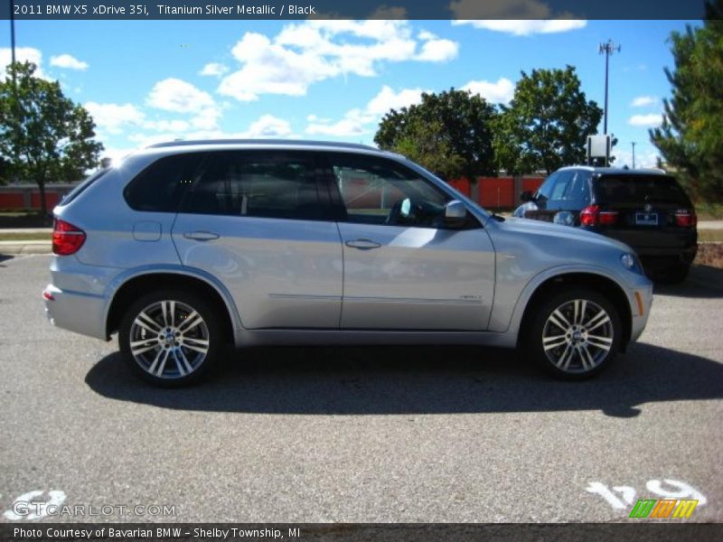 Titanium Silver Metallic / Black 2011 BMW X5 xDrive 35i