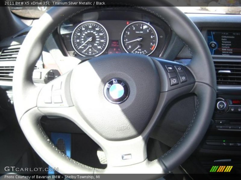 Titanium Silver Metallic / Black 2011 BMW X5 xDrive 35i