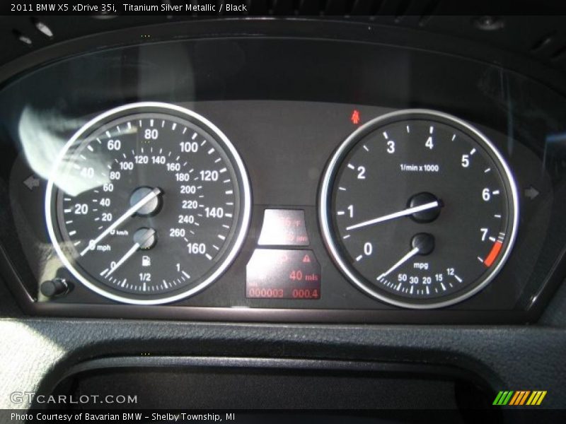 Titanium Silver Metallic / Black 2011 BMW X5 xDrive 35i
