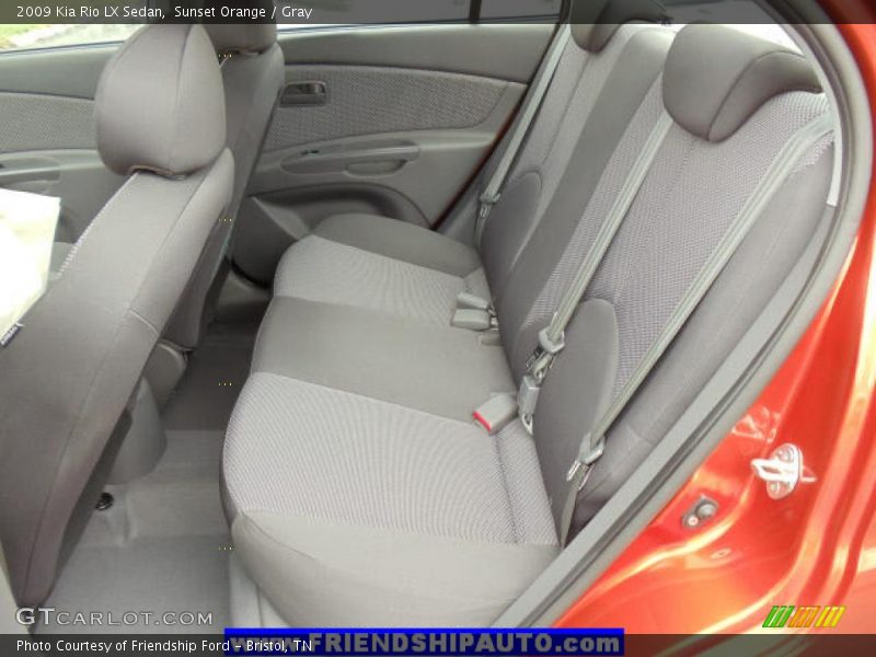 Sunset Orange / Gray 2009 Kia Rio LX Sedan