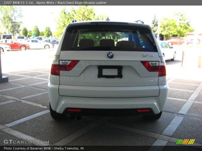 Alpine White / Black/Sand Beige Nevada Leather 2007 BMW X3 3.0si