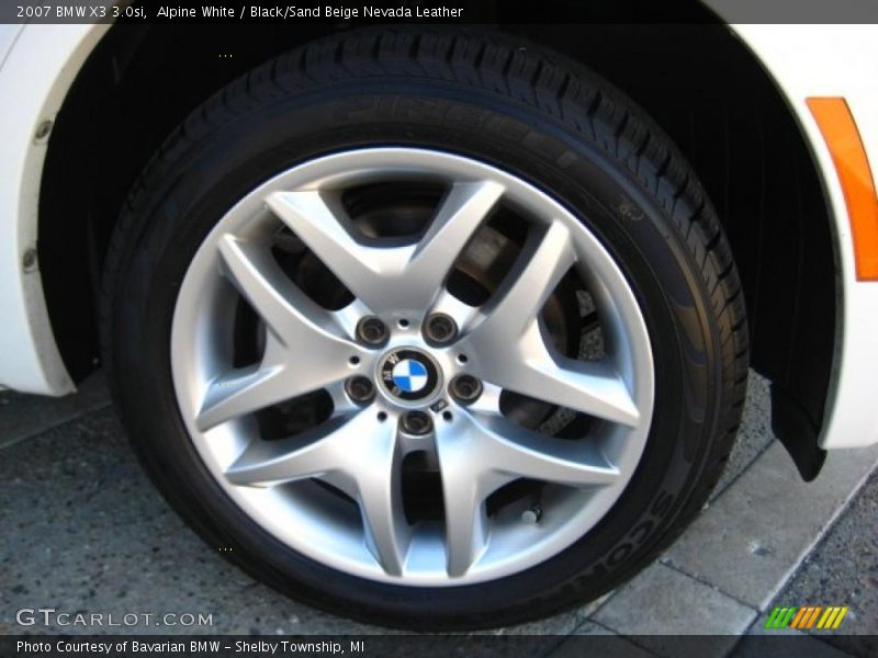 Alpine White / Black/Sand Beige Nevada Leather 2007 BMW X3 3.0si