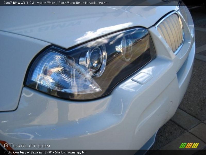 Alpine White / Black/Sand Beige Nevada Leather 2007 BMW X3 3.0si