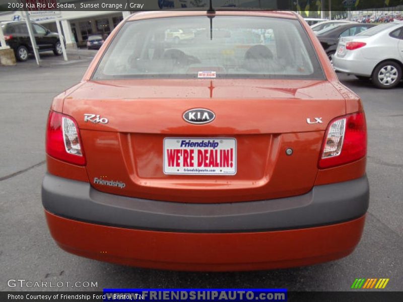 Sunset Orange / Gray 2009 Kia Rio LX Sedan