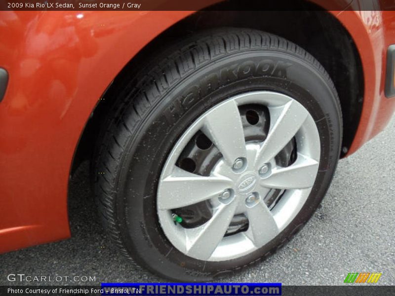 Sunset Orange / Gray 2009 Kia Rio LX Sedan
