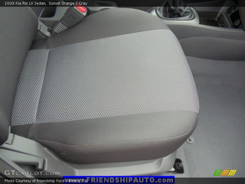 Sunset Orange / Gray 2009 Kia Rio LX Sedan