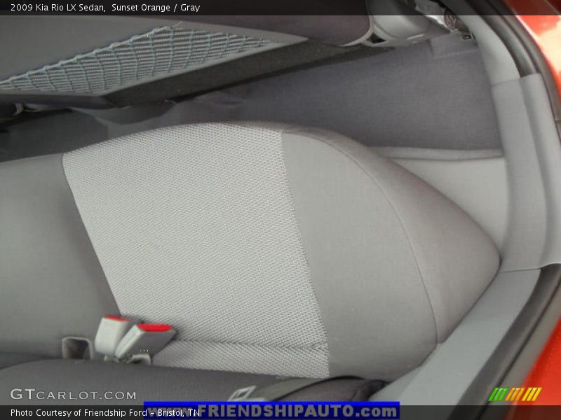 Sunset Orange / Gray 2009 Kia Rio LX Sedan