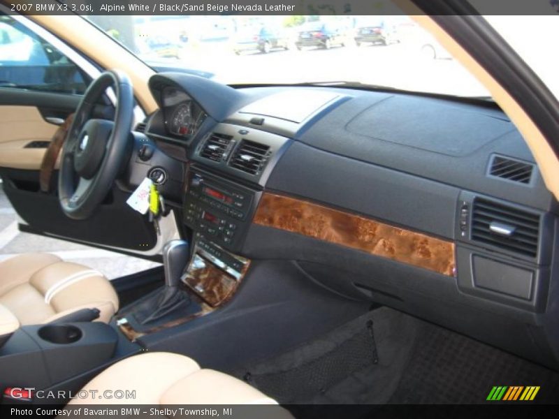 Alpine White / Black/Sand Beige Nevada Leather 2007 BMW X3 3.0si