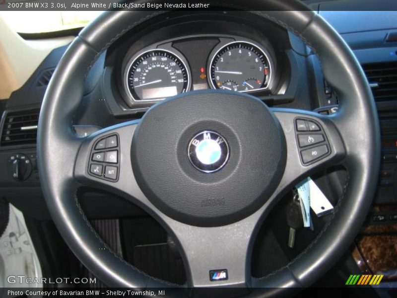 Alpine White / Black/Sand Beige Nevada Leather 2007 BMW X3 3.0si