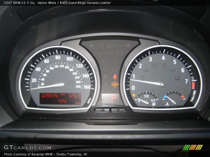 Alpine White / Black/Sand Beige Nevada Leather 2007 BMW X3 3.0si