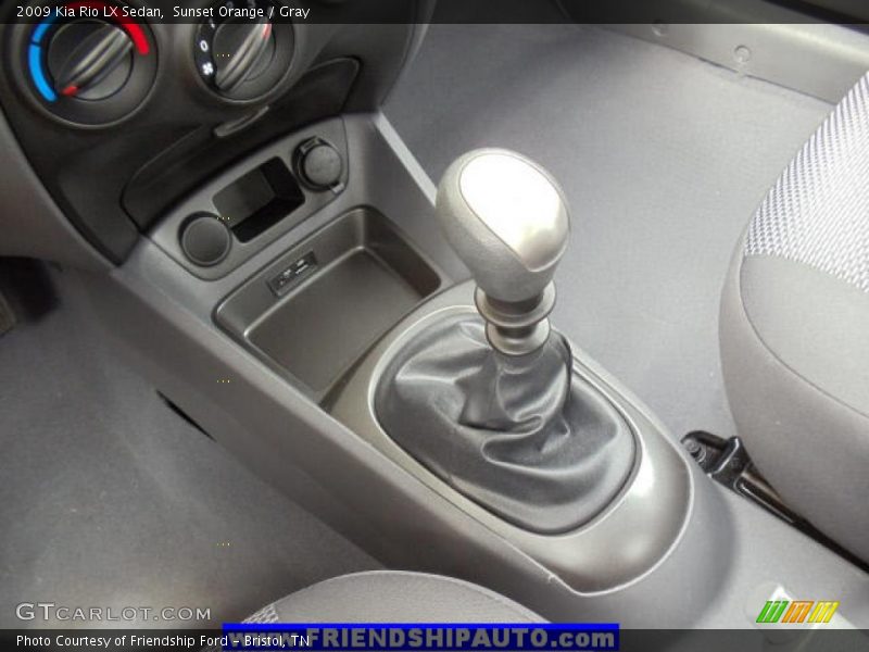 Sunset Orange / Gray 2009 Kia Rio LX Sedan