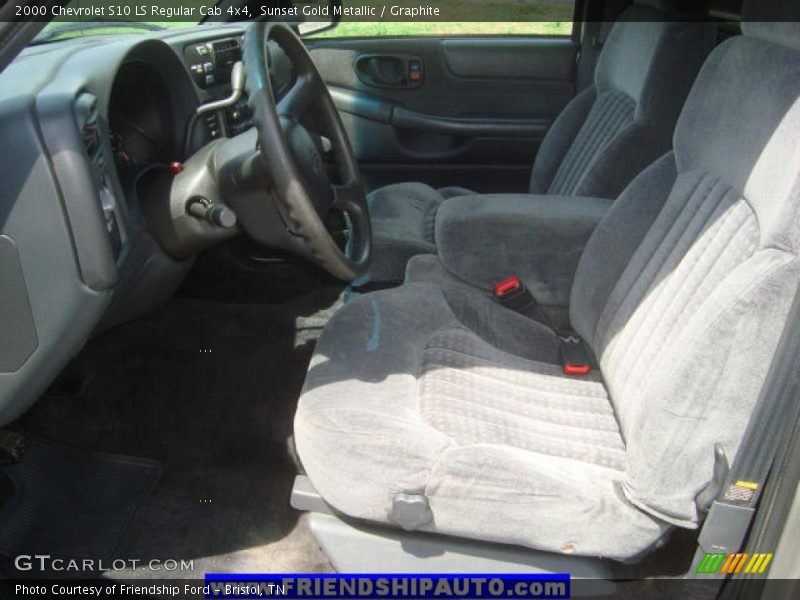 Sunset Gold Metallic / Graphite 2000 Chevrolet S10 LS Regular Cab 4x4