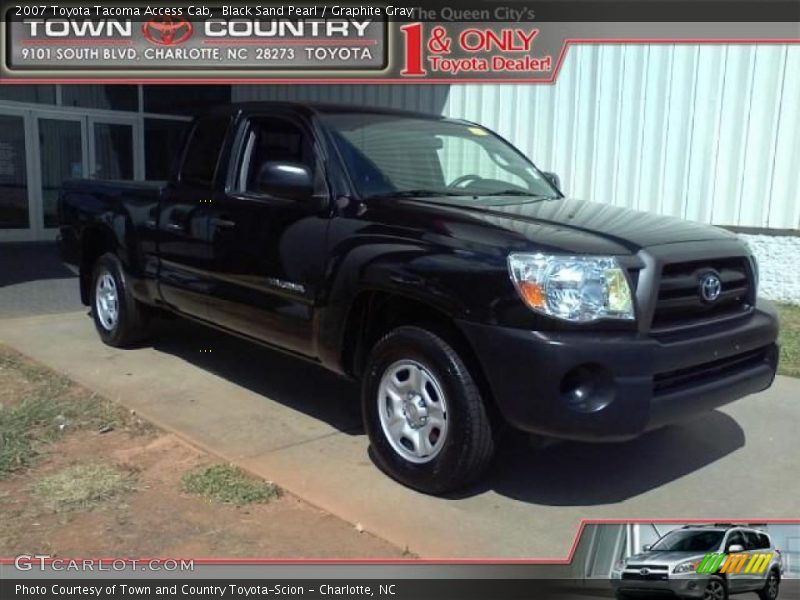 Black Sand Pearl / Graphite Gray 2007 Toyota Tacoma Access Cab