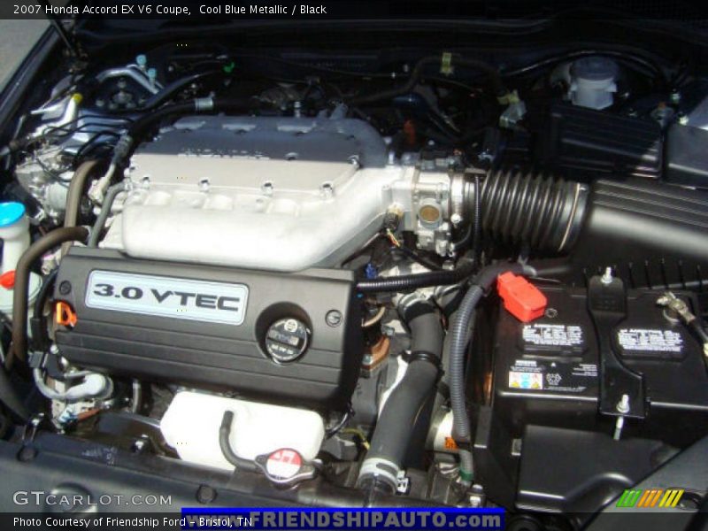 Cool Blue Metallic / Black 2007 Honda Accord EX V6 Coupe