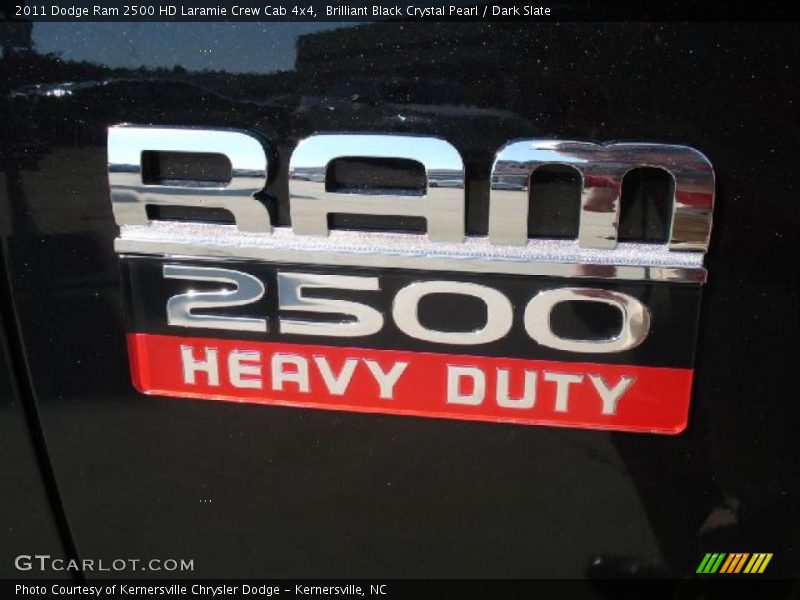 Brilliant Black Crystal Pearl / Dark Slate 2011 Dodge Ram 2500 HD Laramie Crew Cab 4x4