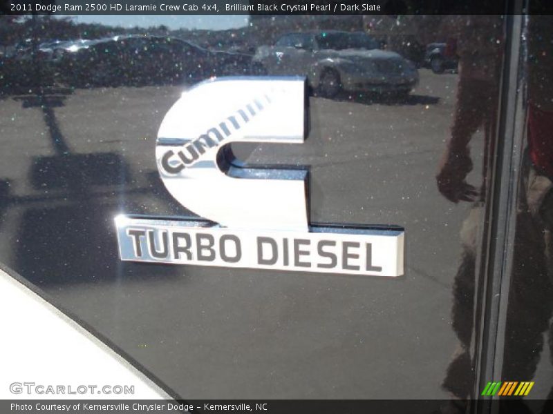 Brilliant Black Crystal Pearl / Dark Slate 2011 Dodge Ram 2500 HD Laramie Crew Cab 4x4