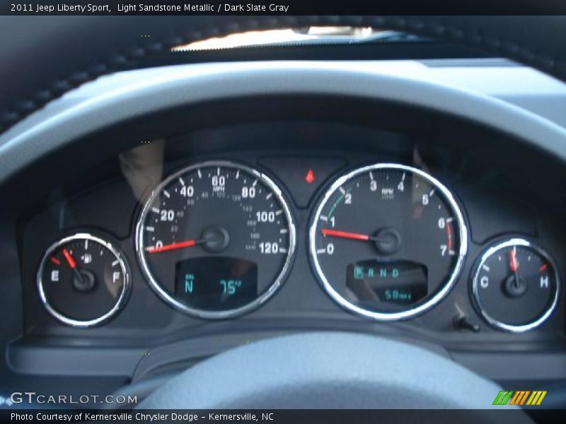 Light Sandstone Metallic / Dark Slate Gray 2011 Jeep Liberty Sport