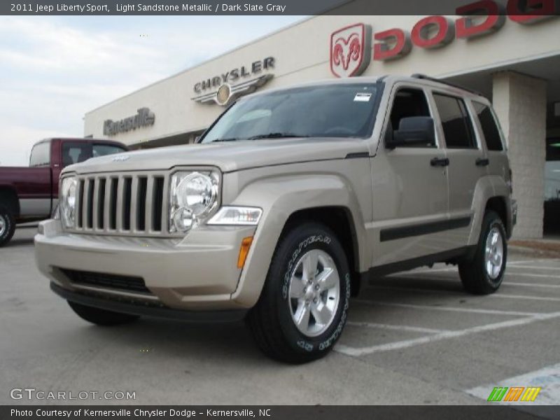 Light Sandstone Metallic / Dark Slate Gray 2011 Jeep Liberty Sport