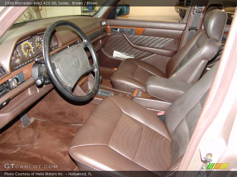 Brown / Brown 1990 Mercedes-Benz 420 SEL Sedan