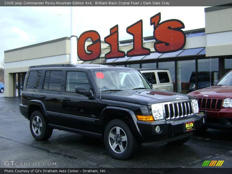 Brilliant Black Crystal Pearl / Dark Slate Gray 2008 Jeep Commander Rocky Mountain Edition 4x4
