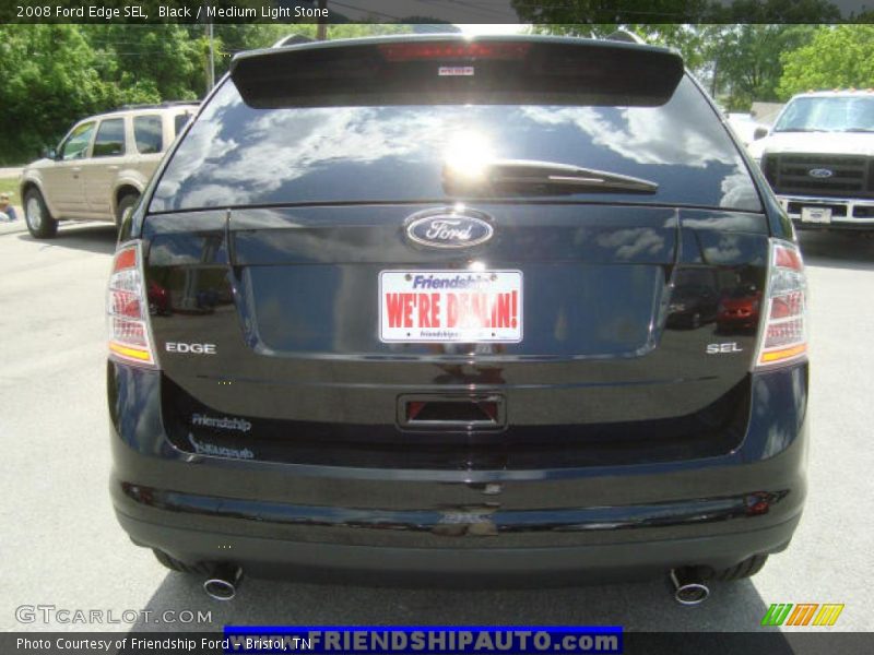 Black / Medium Light Stone 2008 Ford Edge SEL