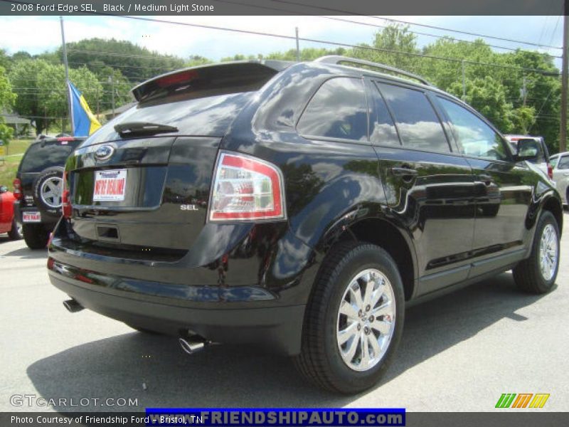 Black / Medium Light Stone 2008 Ford Edge SEL