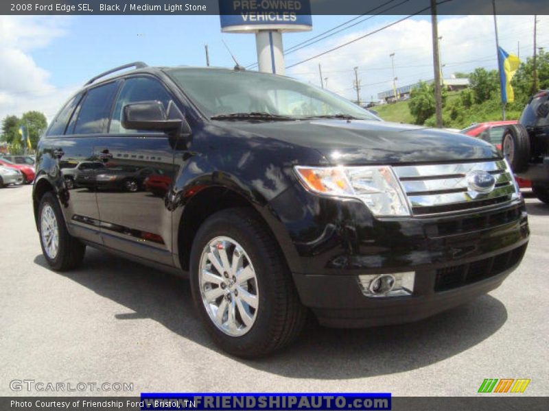 Black / Medium Light Stone 2008 Ford Edge SEL